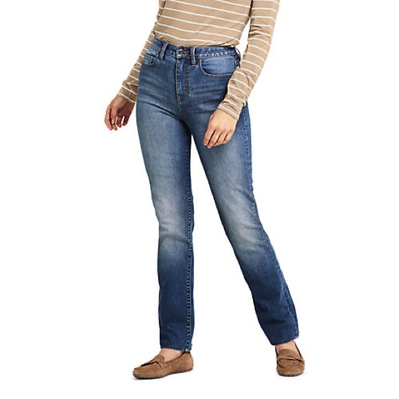 Ladies Jeans Curvy Fit Lands’ End Size 10 - Picture 2 of 6